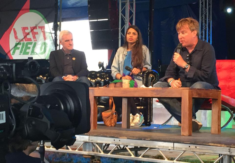 John McDonnell took part in the debate on democracy in the Left Field tent