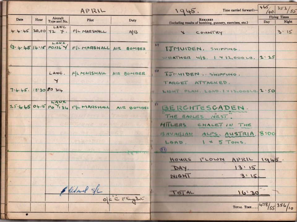  In an entry from April 1945 Sumpter records a raid on Hitler's Alpine home known as The Eagle's Nest