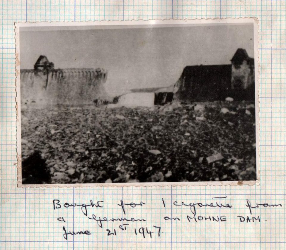  Two years after the war Sumpter visited a number of sites on the continent that had been damaged in bombing raids including this Mohne dam in Germany