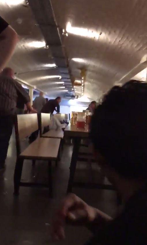  Punters were left in panic as they rushed to hit the deck