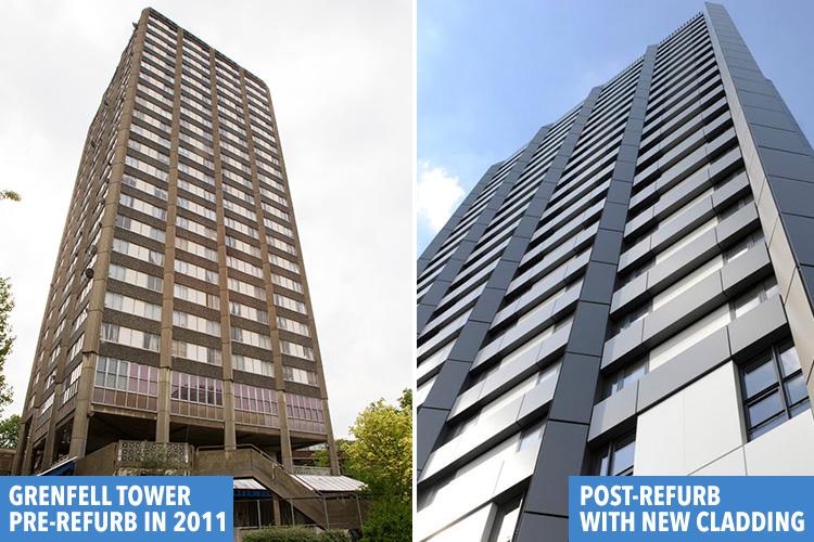  Residents described how cladding on the outside of the building, fitted in 2015, had appeared to go up 'like matchsticks'