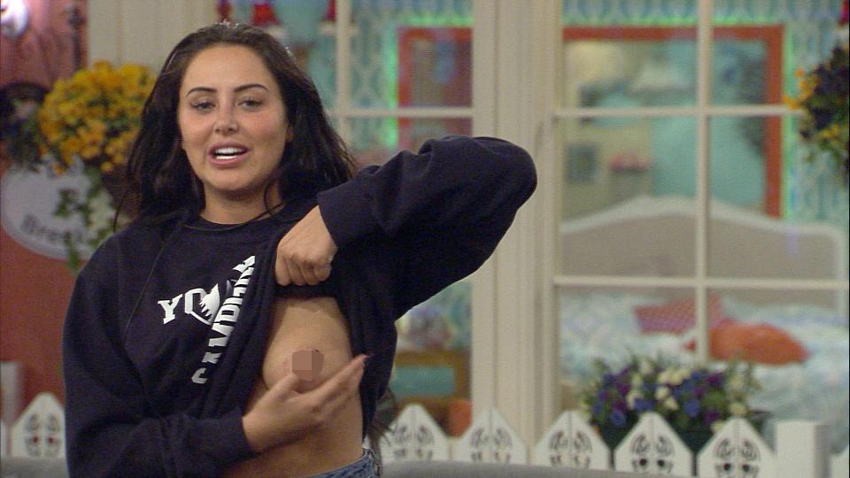 Marnie Simpson flashes her boobs during tonight's episode of Big Brother 