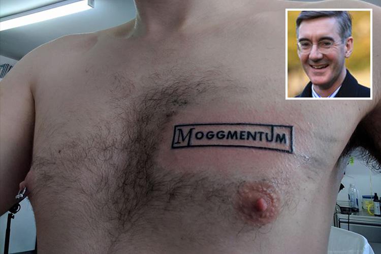 The activist got a permanent tattoo of the Moggmentum logo
