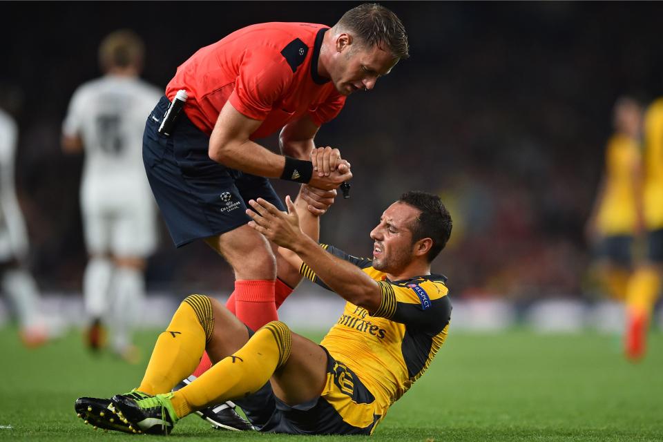 Santi Cazorla has has been sidelined by Achilles tendon problems since last October