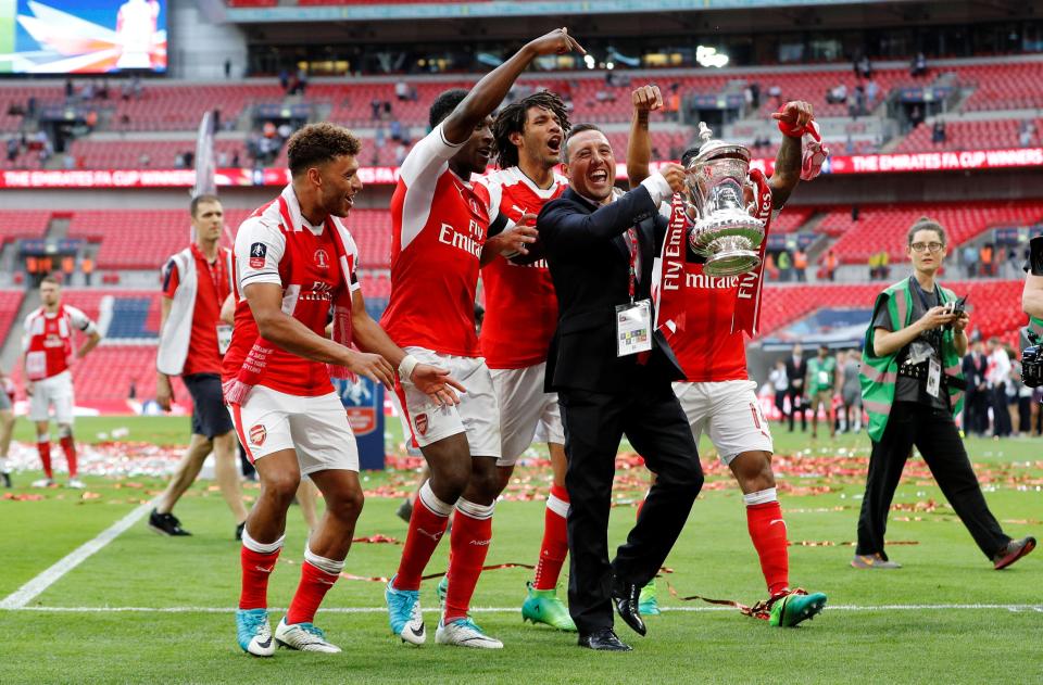  Santi Cazorla was last seen celebrating Arsenal's FA Cup final win over Chelsea