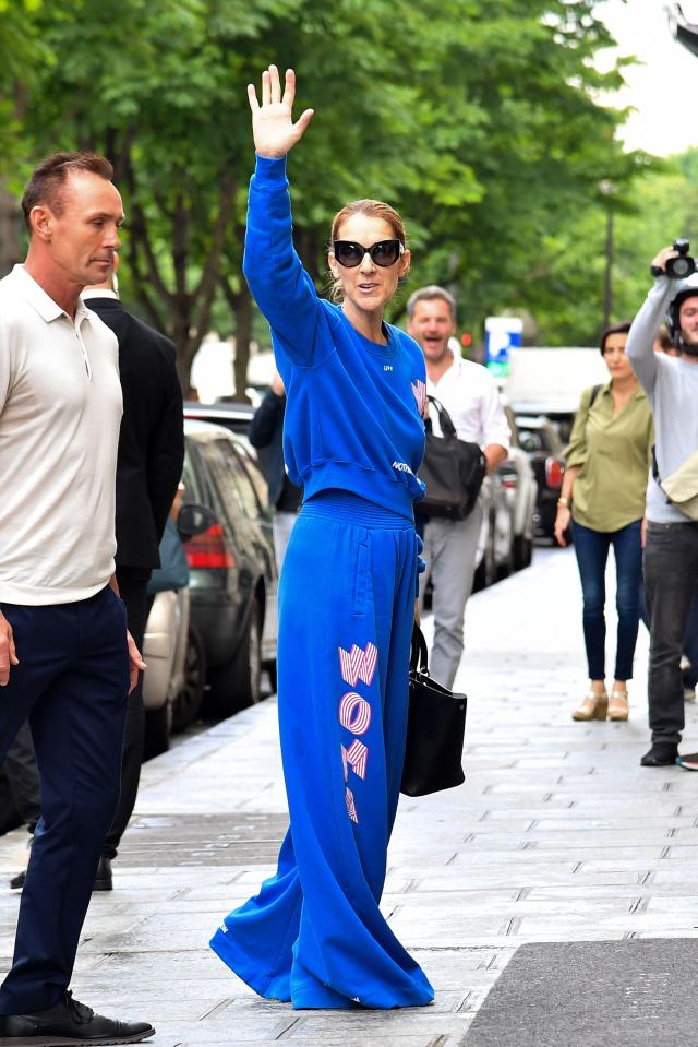 Celine's blue tracksuit is worth over £800