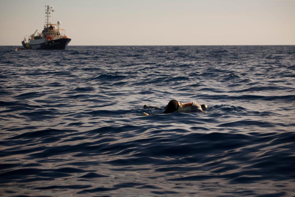  Body of a migrant woman floats in the Mediterranean Sea