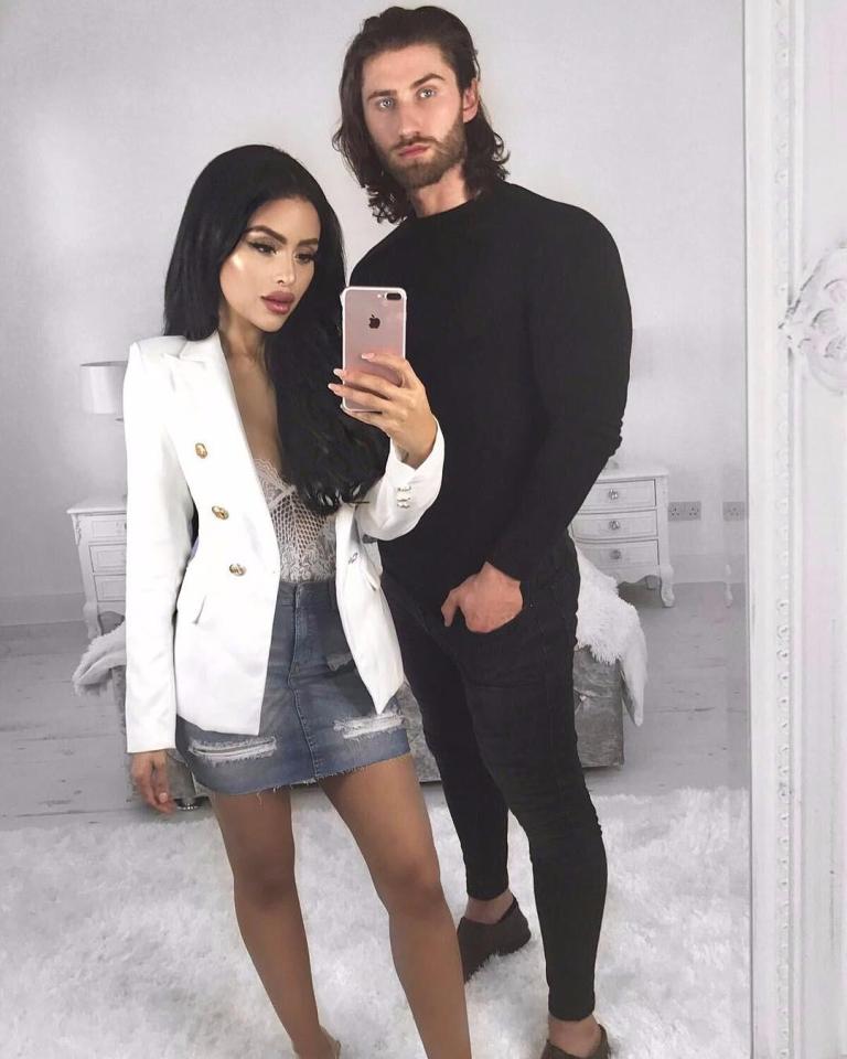  Chloe with her boyfriend Mike, who has begged her not to have bum implants as he hates the "fake, plastic look"