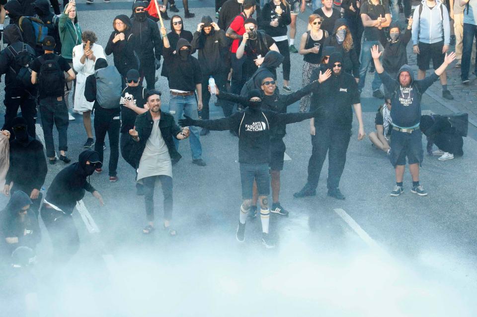 There was no immediate word on a number of arrests or injuries