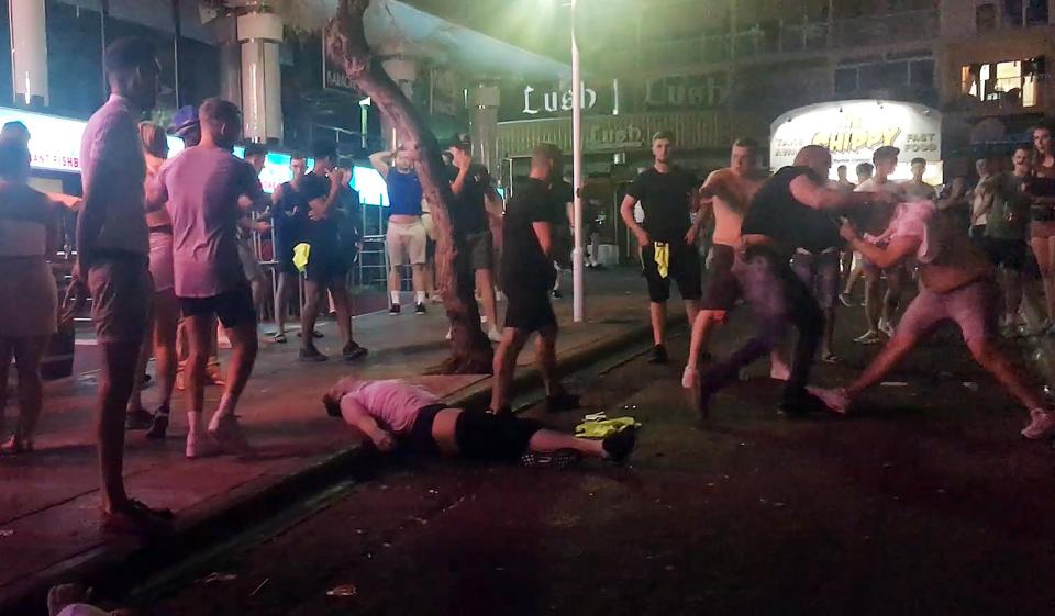  Boozed up revellers have been tearing up the infamous Magaluf strip this summer