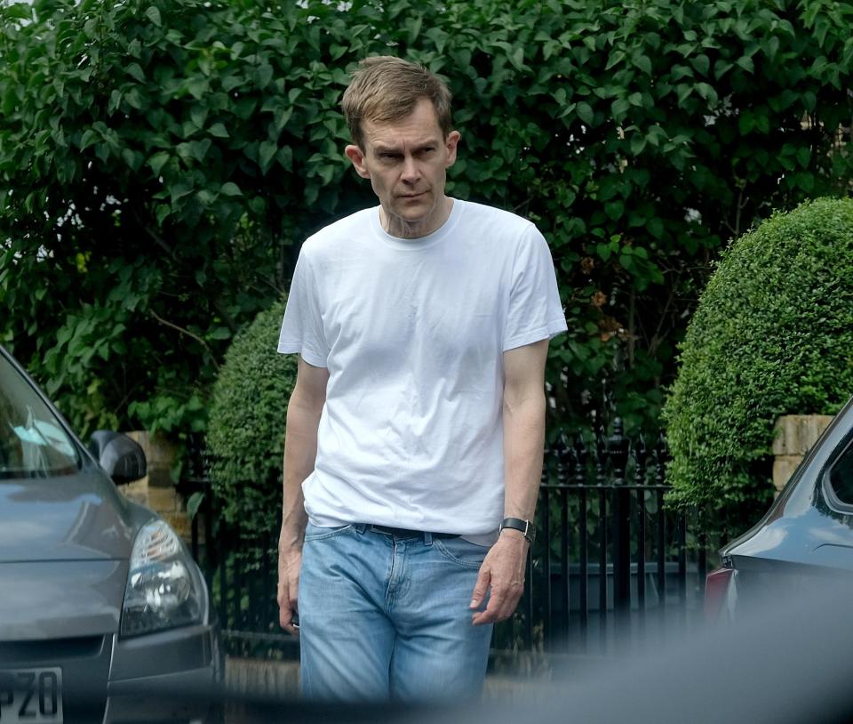  Milne pictured outside his Richmond home on Sunday
