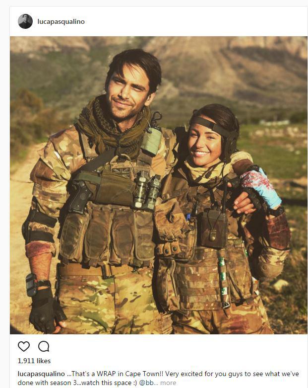  Michelle with her co-star Luke Pasqualino