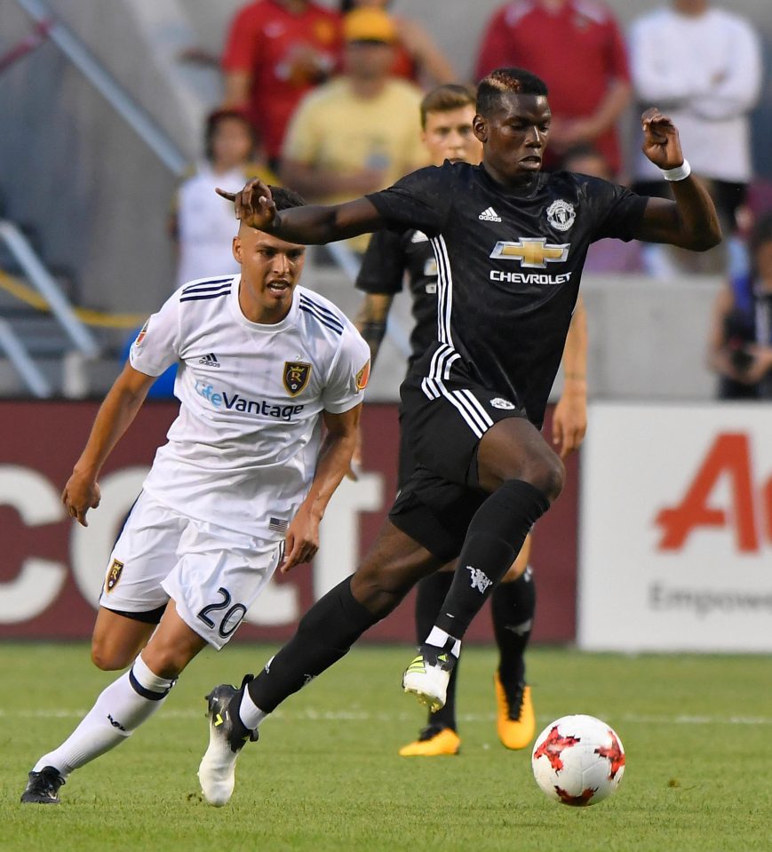 Paul Pogba switched back to football as Man Utd bear Real Salt Lake 2-1