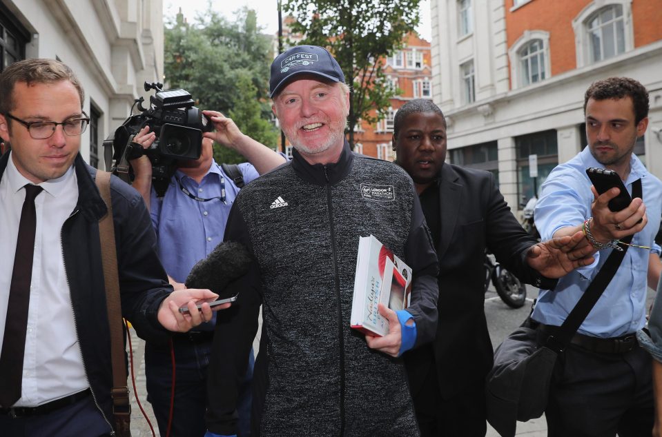 Chris Evans leaves BBC Wogan House after presenting his Radio 2 Breakfast Show this morning 