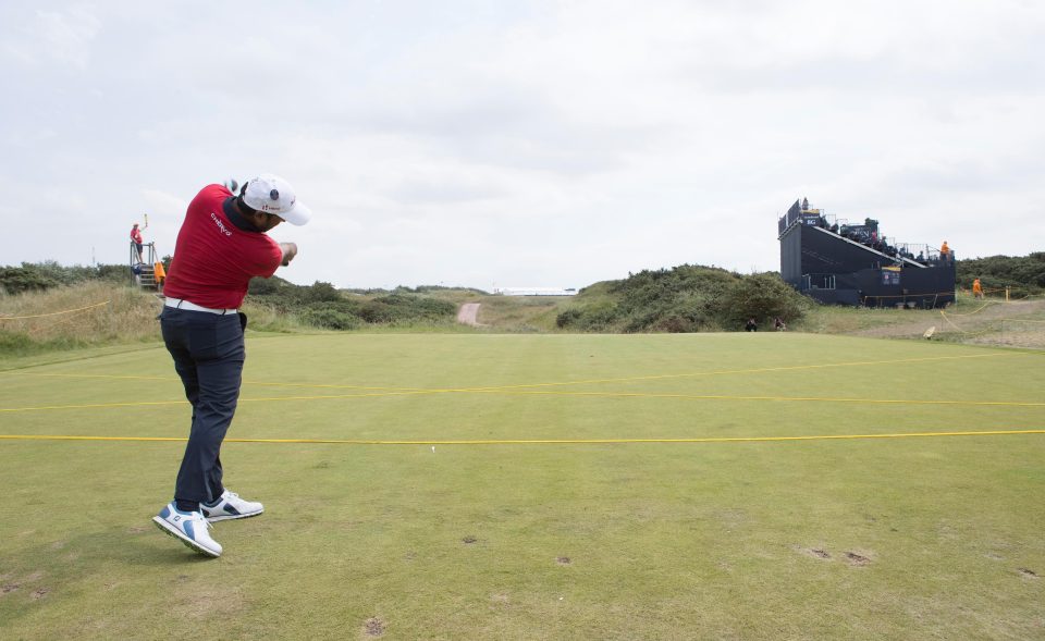  Golfers were thinking about hitting over the grandstand to the right of the picture but RA chiefs ruled it out