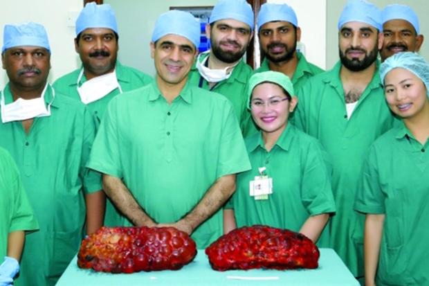 Doctors have removed the 'world's largest kidney' from a man at Dubai Hospital