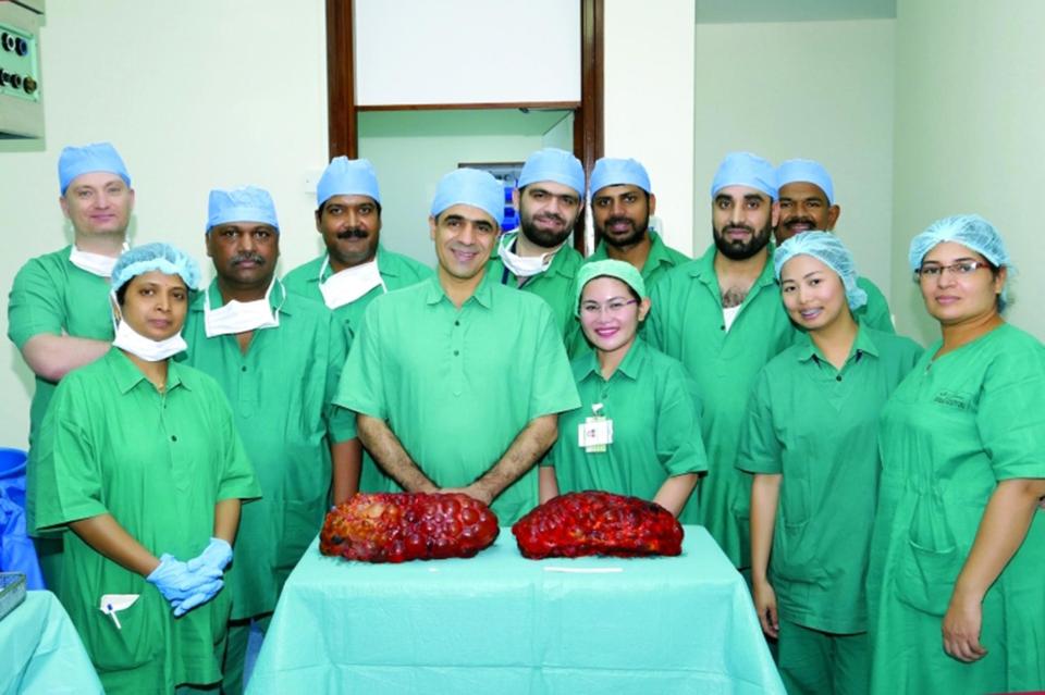 Doctors have removed the 'world's largest kidney' from a man at Dubai Hospital