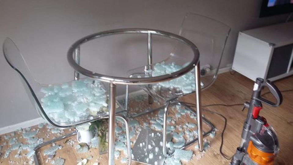  The mum said the glass in the Ikea table shattered without anyone touching it