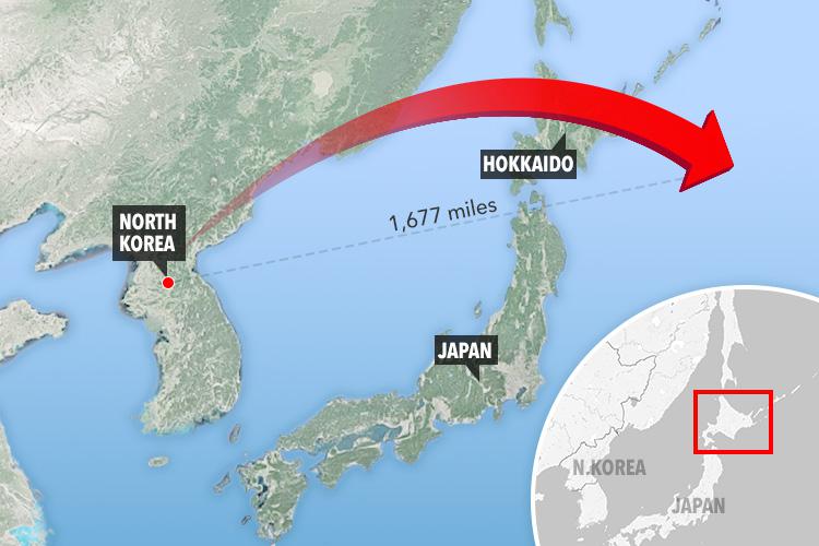  North Korea launched a missile over Japan at around 6am local time on August 29