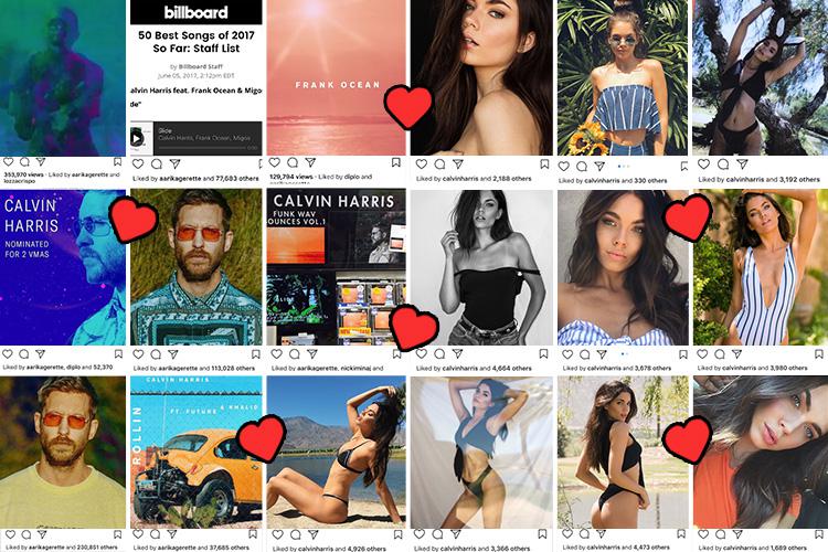  Calvin and Aarika have been showing the love on Instagram by liking each others pics