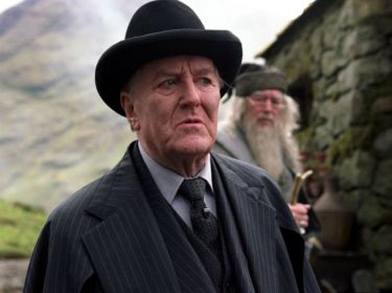 Hardy as Minister for Magic Cornelius Fudge in the Harry Potter films