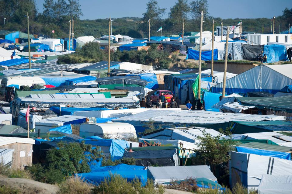  Infamous Calais jungle camp in 2016