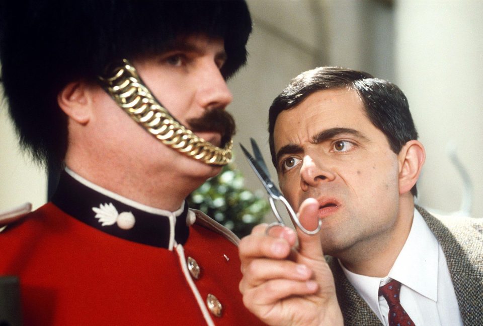 Mr Bean up to his hi jinks 