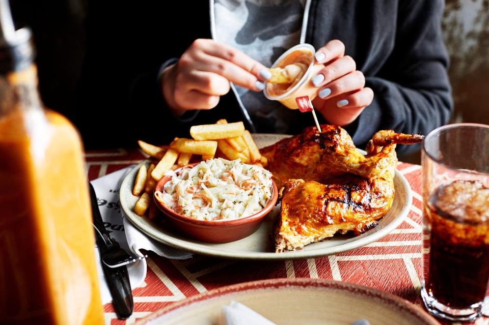 The Nando's half chicken will set you back £7.30