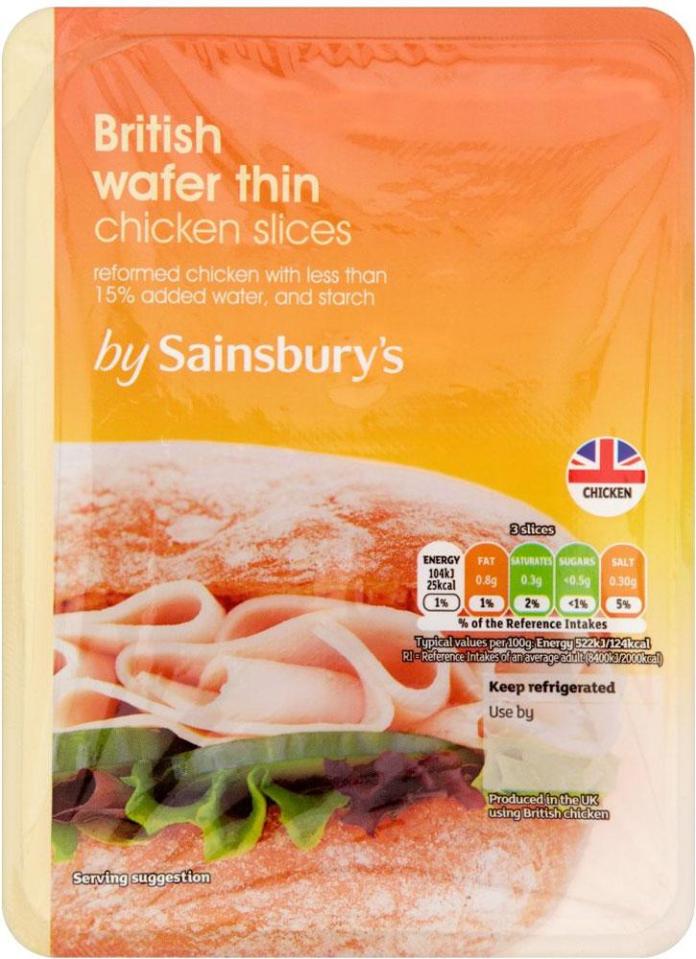  Sainsbury's wafer thin chicken slices are 59p cheaper than Lidl