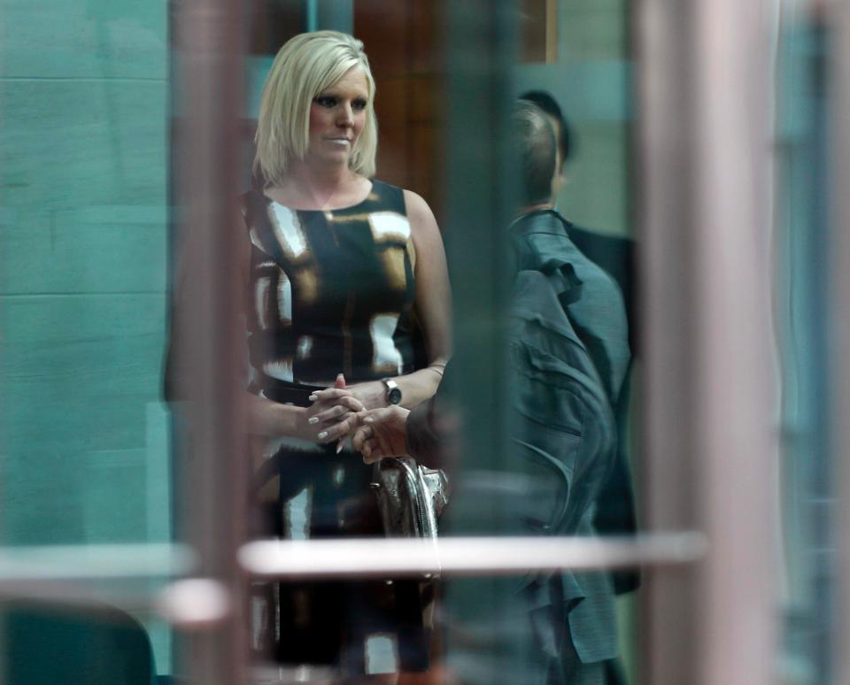  Shannon Melcher, the ex-girlfriend of the man accused of groping Taylor Swift's bum
