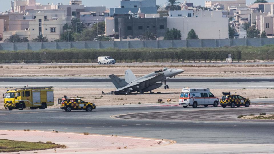  The pilot managed to eject before the crash
