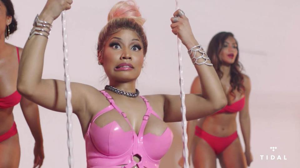  Nicki also added a touch of humour into the video
