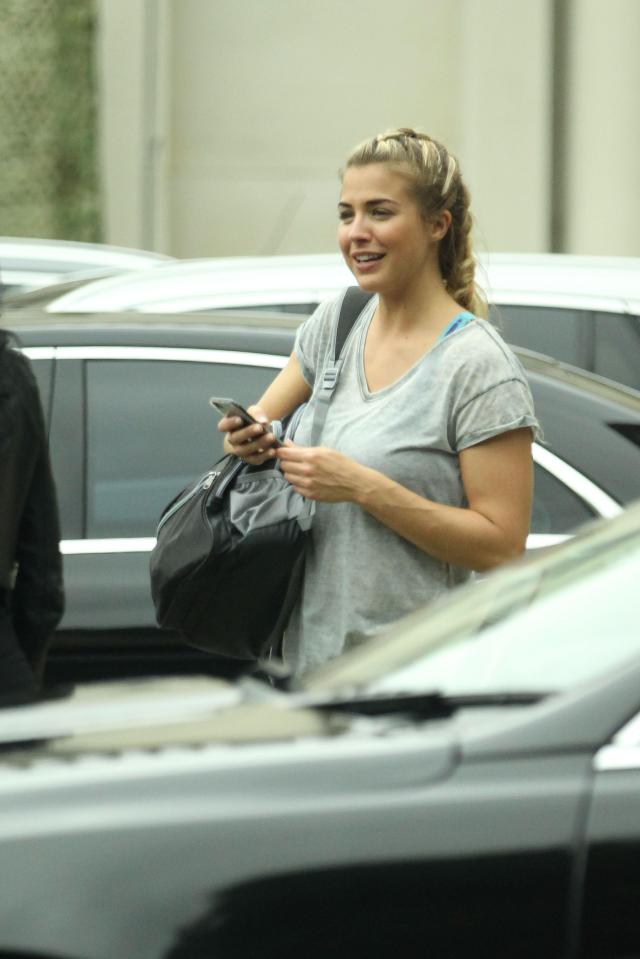  Soap star Gemma Atkinson turned up looking very prepared