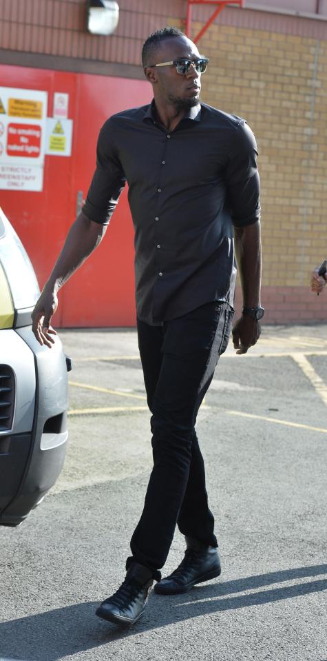 Usain Bolt is enjoying his retirement from athletics by watching United