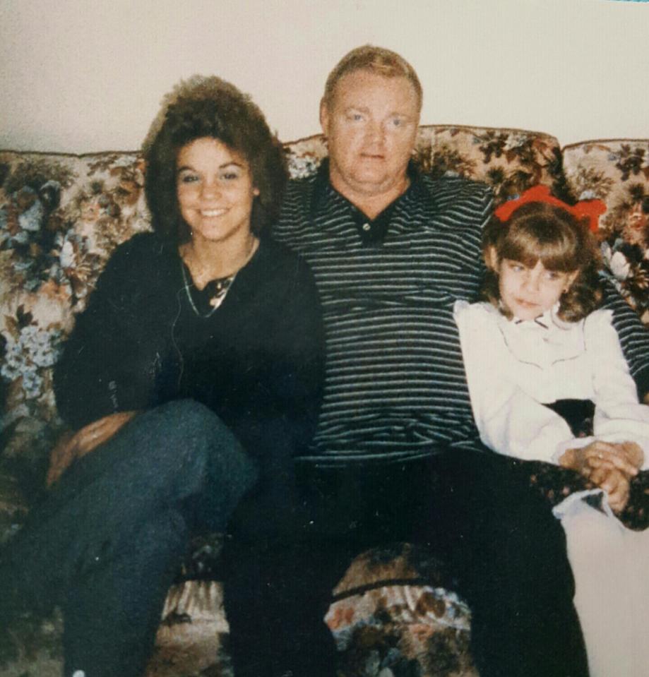  Cheryl with her dad James Pierson and sister JoAnn in the 1980s