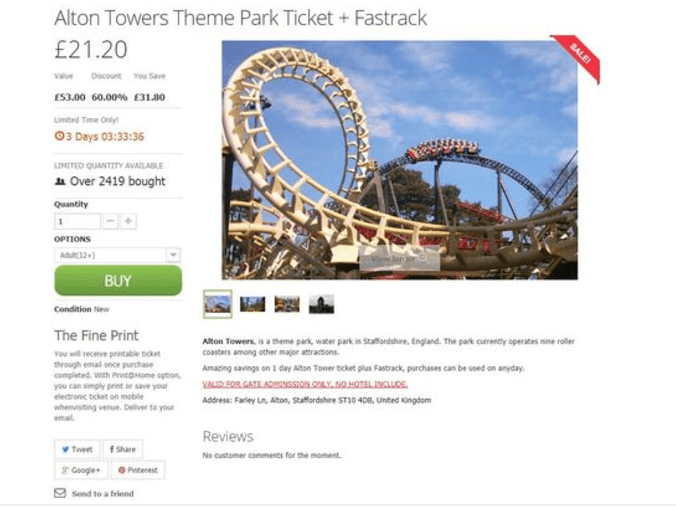  A fake website is money-savvy visitors hoping for cheap tickets to Alton Towers.
