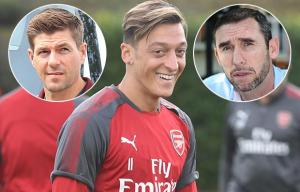 Arsenal subtly hit back at Martin Keown and Steven Gerrard with impressive Mesut Ozil stat