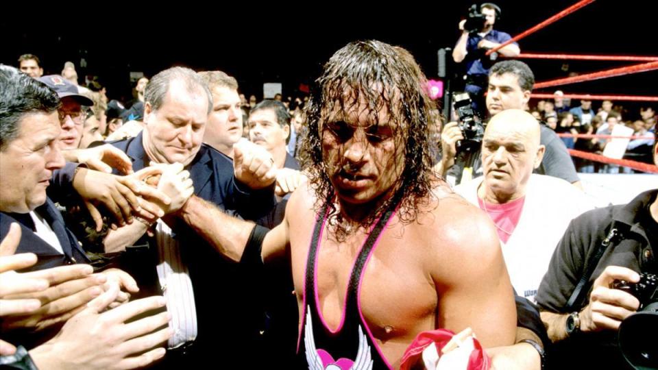  Bret leaves the ring after the Montreal Screwjob