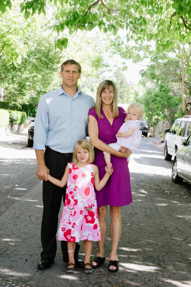  Zoltan, pictured with his wife and two daughters