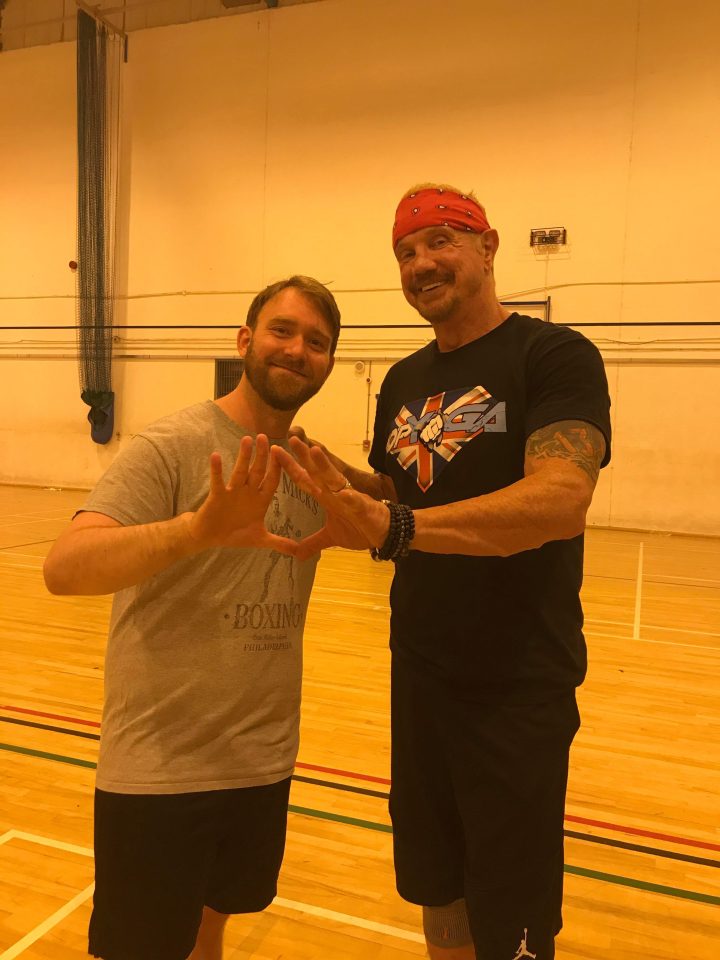  SunSport's Tom Fordy with former WWE wrestler Diamond Dallas Page