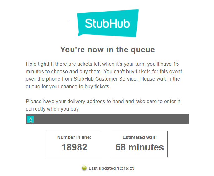 Fans have been put in a queue as they wait to purchase tickets for the October 28 bout