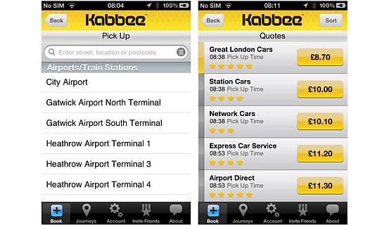  Kabbee is a price comparison and booking service for minicabs