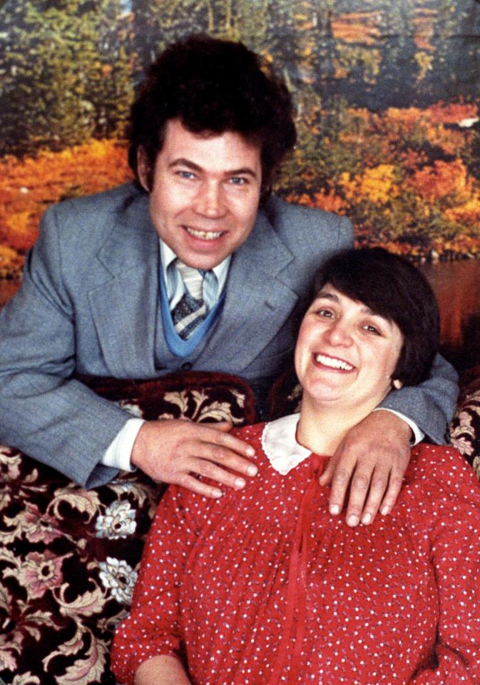 Rose, pictured with serial killer husband Fred West, was sentenced in 1995 for ten murders 