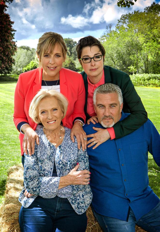  Paul Hollywood with BBC colleagues — Mel Giedroyc, Sue Perkins, Mary Berry — before the show was moved to Channel 4