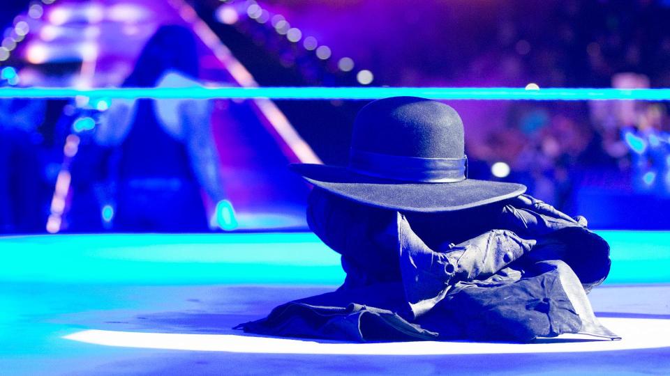  The Undertaker left his hat, gloves and coat in the ring following WrestleMania 33