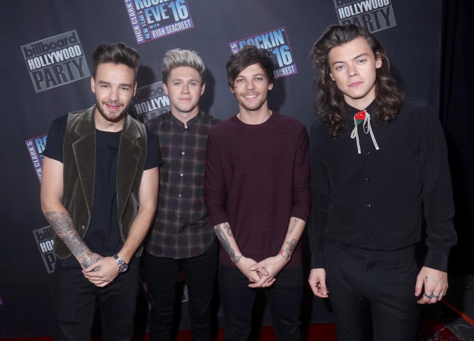  1D ... Singers Liam Payne, Niall Horan and Louis Tomlinson have been erased from bandmate Harry Style's (R) past in BBC documentary publicity