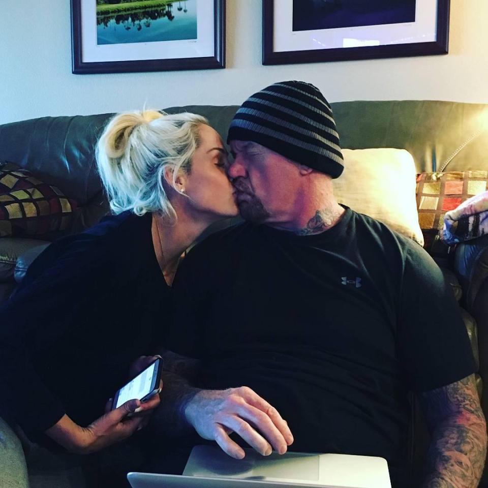  The Undertaker with his wife Michelle McCool during family time outside the ring
