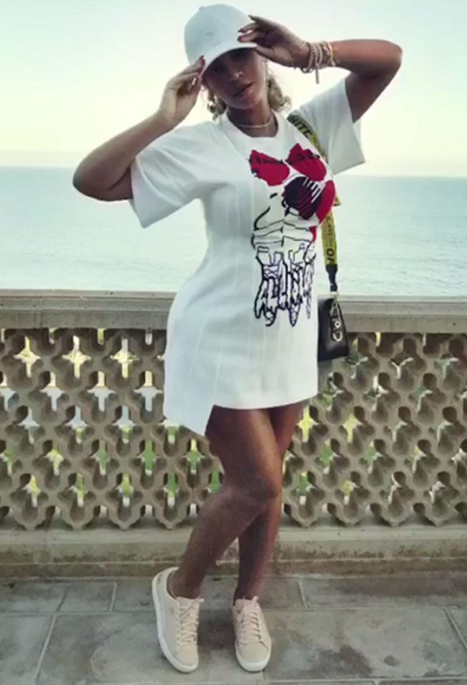  Bey on her recent family holiday