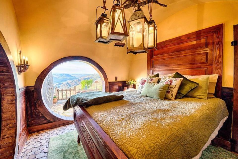  This underground hygge is nestled into the Columbia River Gorge mountainside