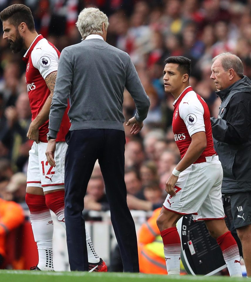 Finally boss Arsene Wenger decided the time was right to introduce Sanchez